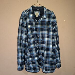 L.L. Bean Men's Plaid Flannel Shirt Jacket